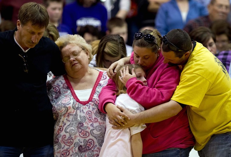 Image: Illinois Community Devastated By Powerful Tornado Holds Sunday Worship Service