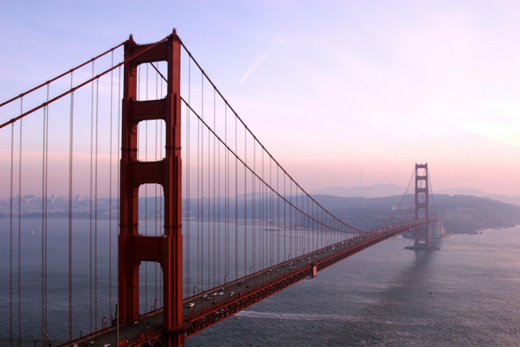 Image: The Golden Gate Bridge is pictured 20 De