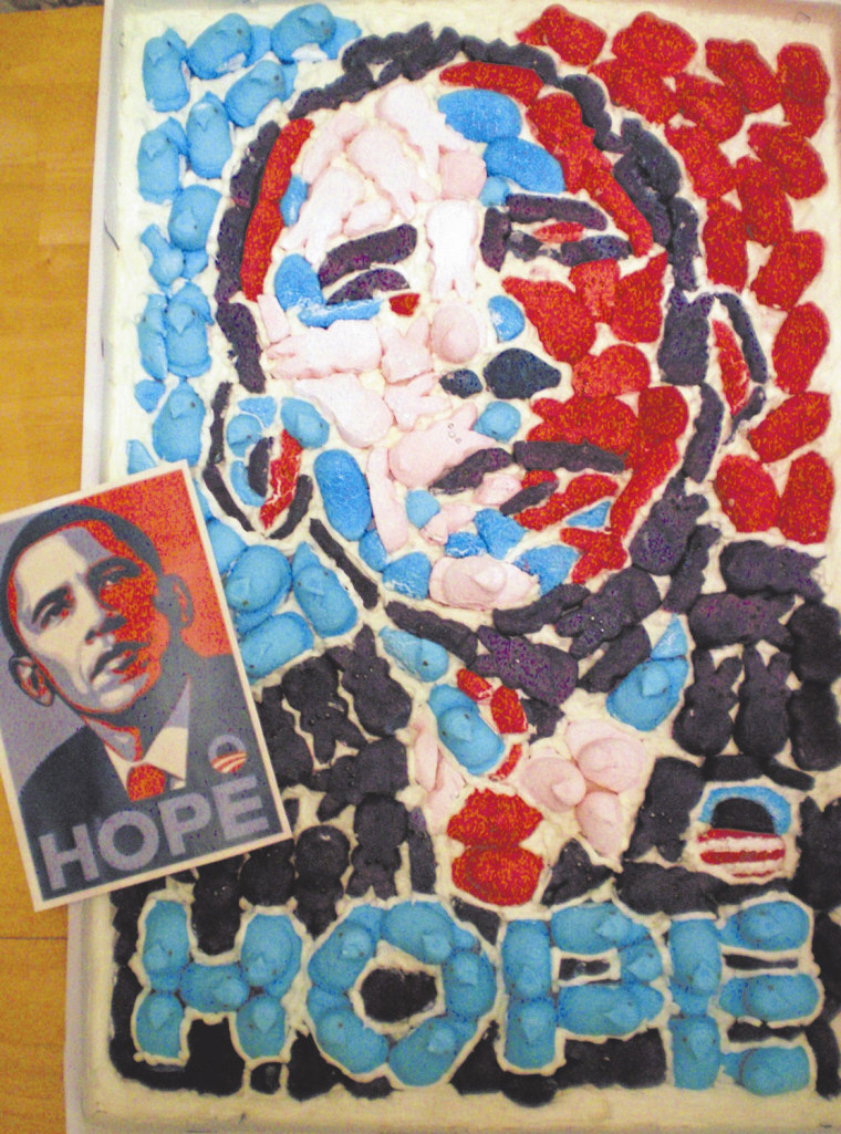 Mr. Peepident, Barack Obama, by Melissa Grass and Elizabeth Lenzen, 2010.