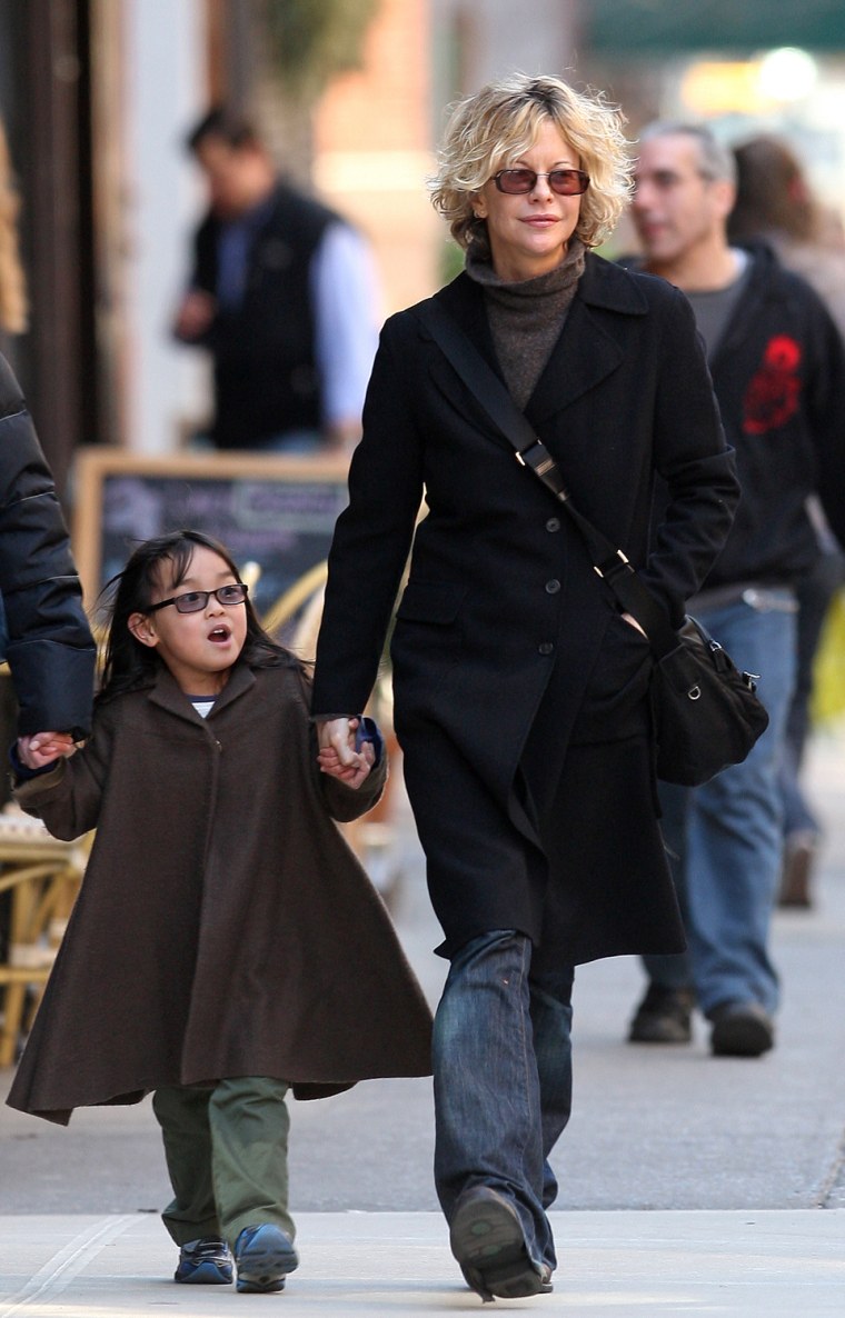 Meg Ryan and her daughter Daisy walk in NYC