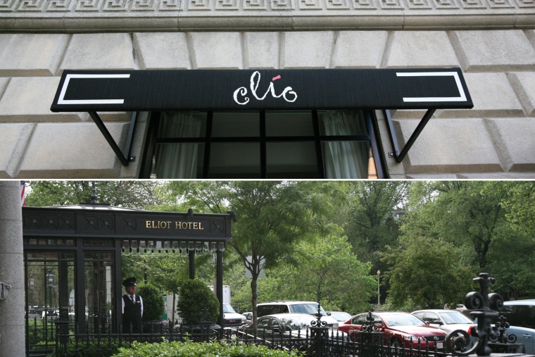Clio restaurant (above) is located in Boston's Eliot Hotel (below)