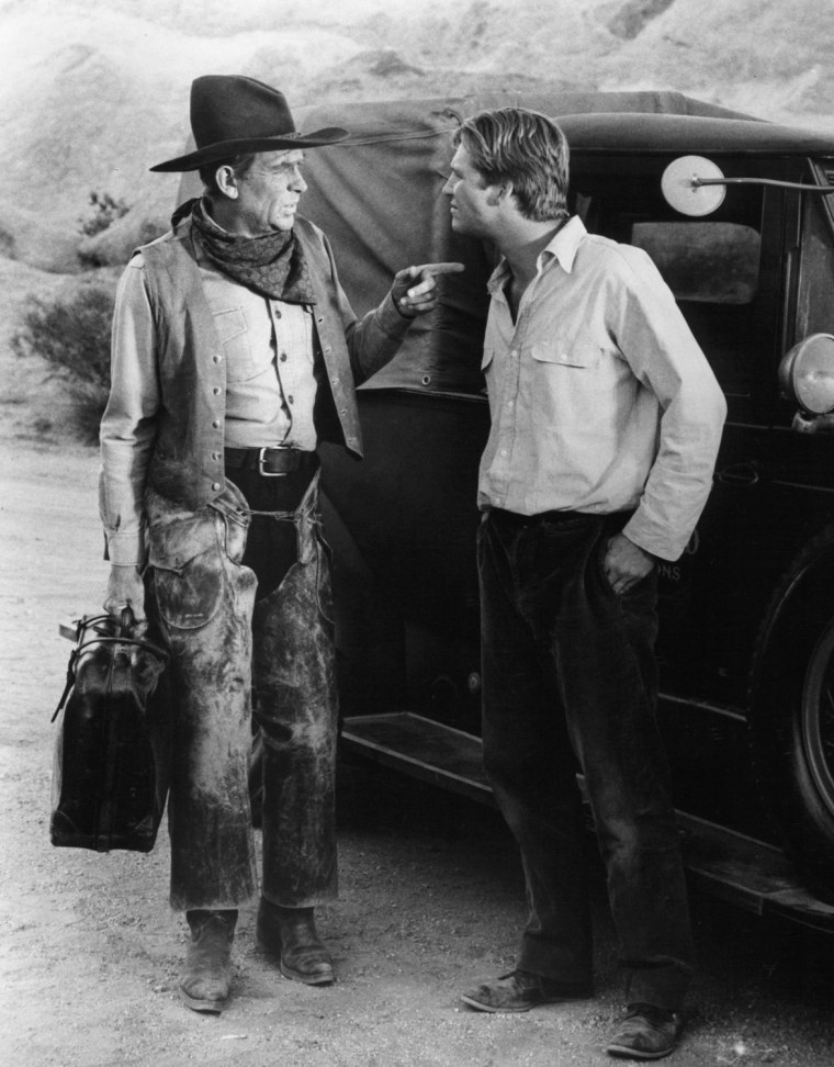 Andy Griffith And Jeff Bridges In 'Hearts Of The West'