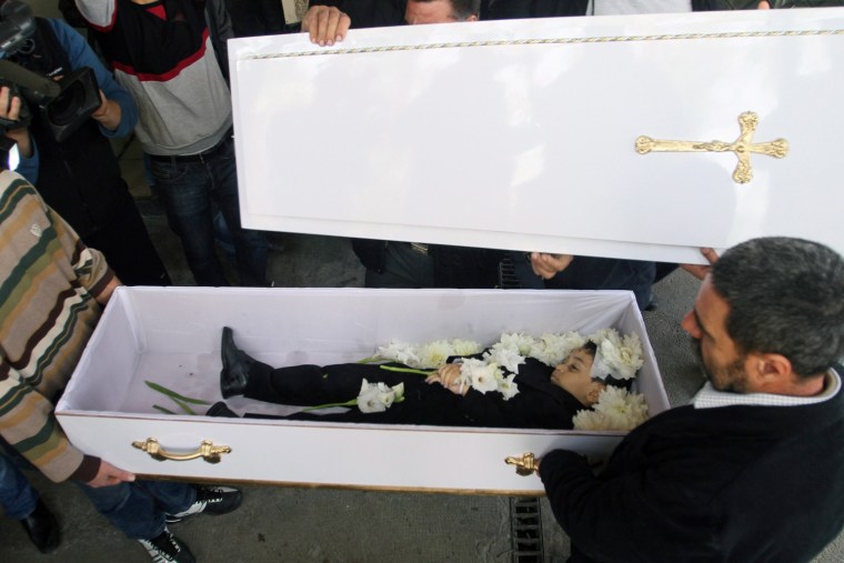 Image: Funeral of children killed in school attack in Damascus