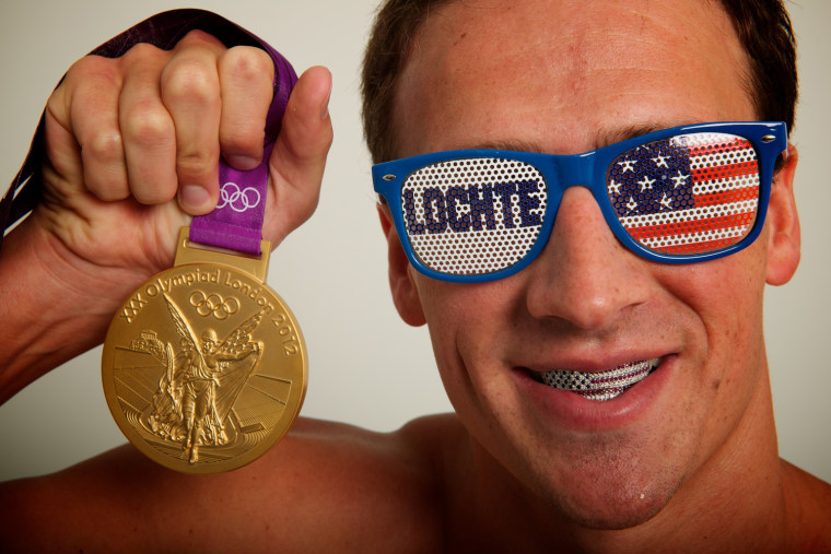 2012 Neil Leifer -- USA swimmer Ryan Lochte poses for a portrait by Neil Leifer during the 2012 Olympics in London, UK on August 2, 2012. Lochte won two golds, two silvers, and a bronze medal at this Olympics.