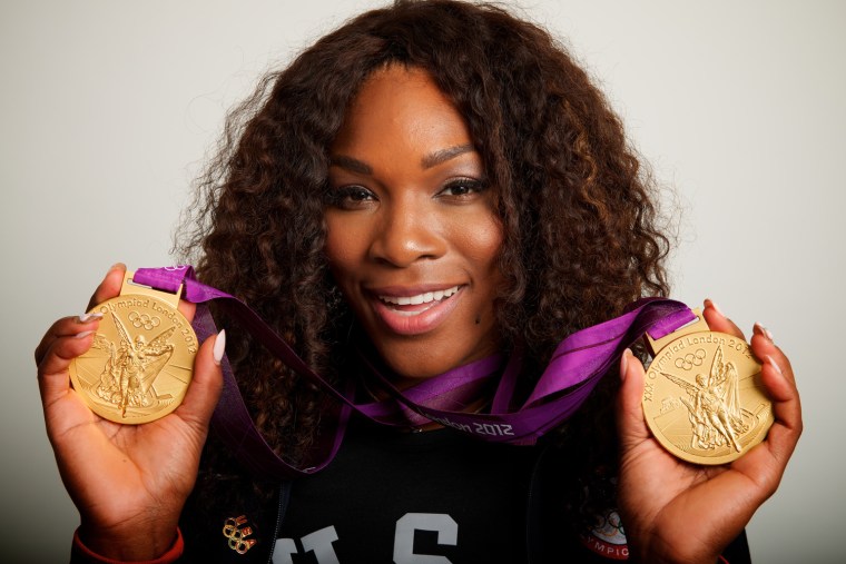 2012 Neil Leifer -- USA gold medal tennis player Serena Williams for a portrait by Neil Leifer during the 2012 Olympics in London, UK on August 7, 2012.