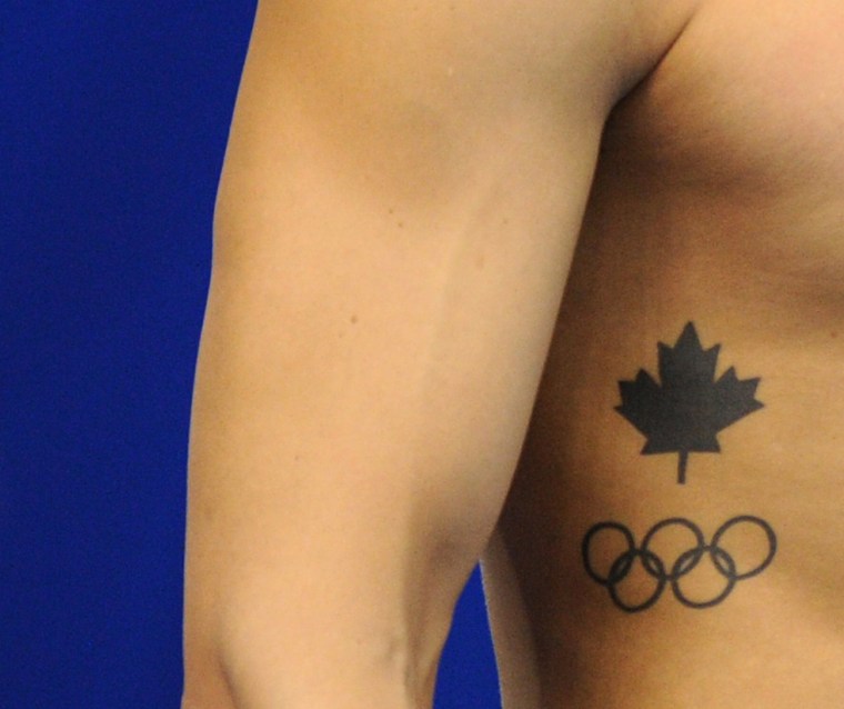 Canada's Joseph Bartoch, bearing tattoos