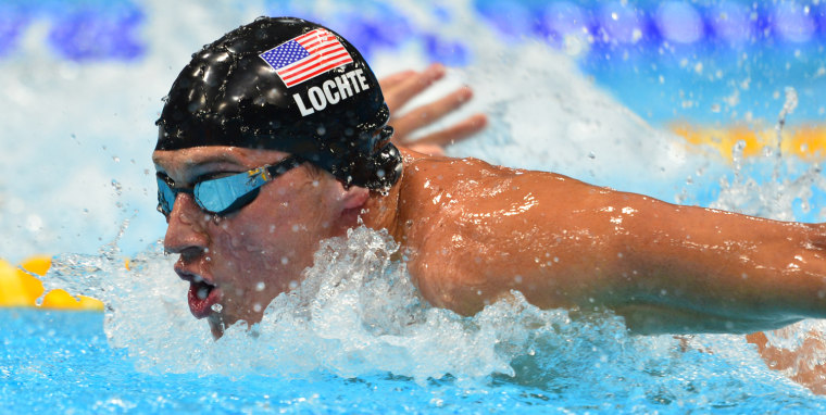 Image: US swimmer Ryan Lochte competes in the m