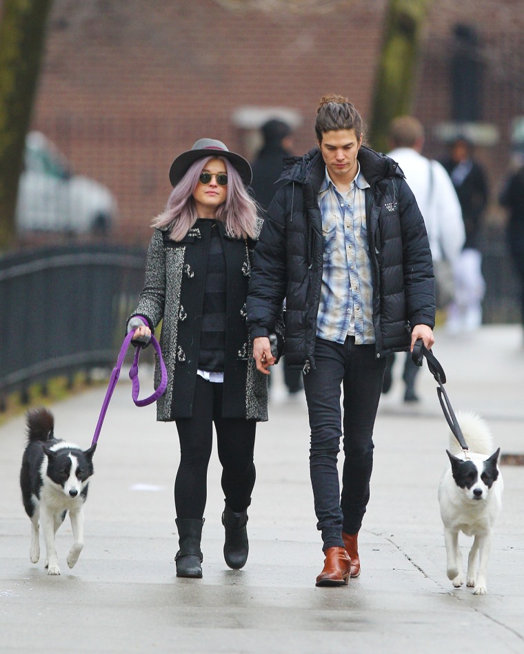 EXCLUSIVE: Kelly Osbourne and new beau Matthew Mosshart hold hands in NYC