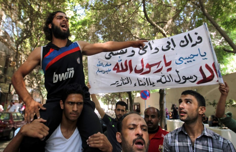 Image: Protest at US embassy in Cairo aftermath