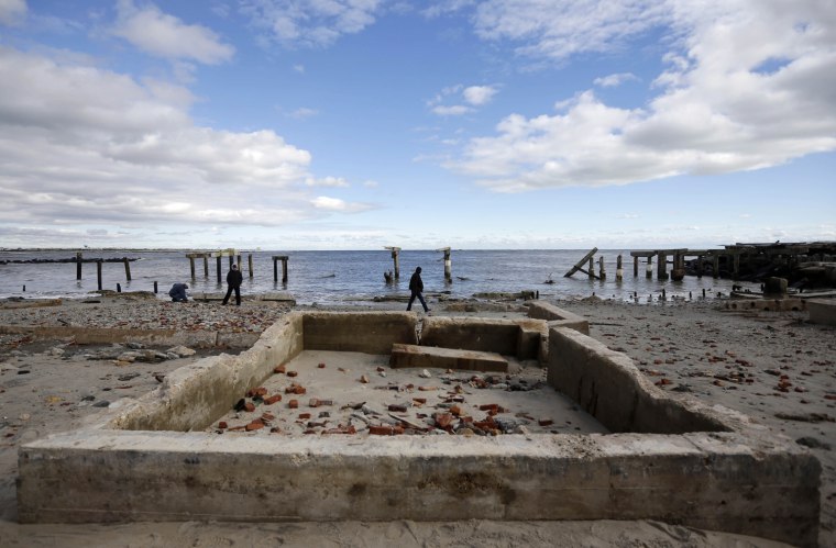 Image: All that remains of a building in Atlantic City, NJ