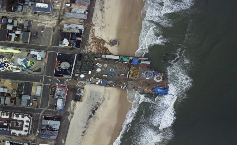 Image: The Casino Pier Amusement park is seen in the aftermath of Hurricane Sandy in Seaside Heights
