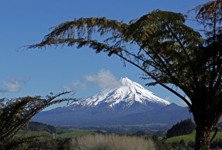 A view of Mount Taranaki near New Plymouth