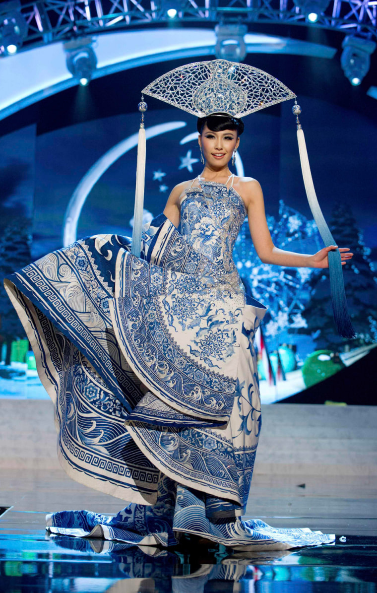 Image: Miss China Ji performs onstage at the 2012 Miss Universe National Costume Show at PH Live in Las Vegas