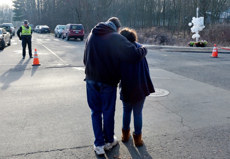 Image: Reaction to 28 people killed in shooting at elementary school in Newtown, Connecticiut