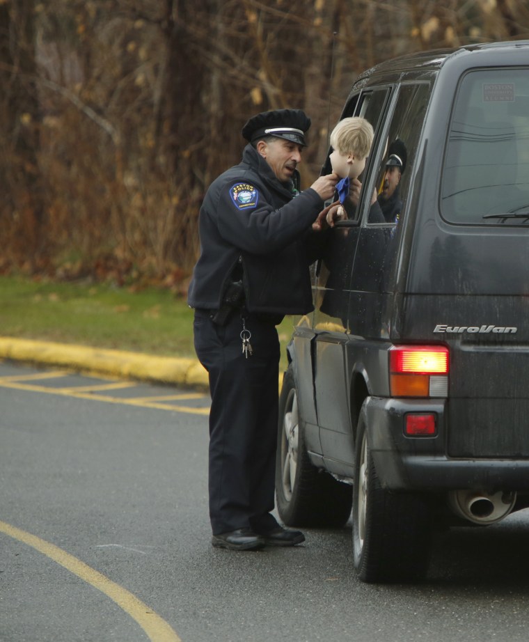 Image: Newtown after Sandy Hook Elementary School mass shooting