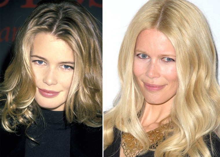 Claudia Schiffer 1990  (Photo by Ron Galella/WireImage)PARIS, FRANCE - MAY 03:  Claudia Schiffer attends 'Guess' 30th Anniversary Celebration at Hotel George V on May 3, 2012 in Paris, France.  (Photo by Pascal Le Segretain/Getty Images)