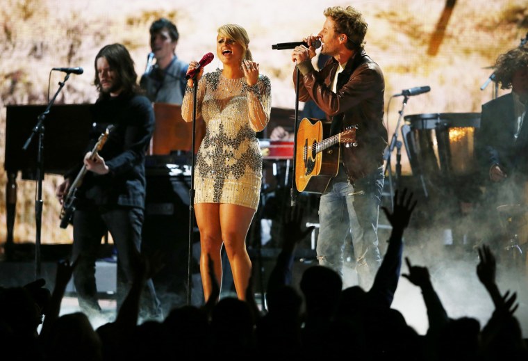 Image: Lambert and Bentley perform at the 55th annual Grammy Awards in Los Angeles