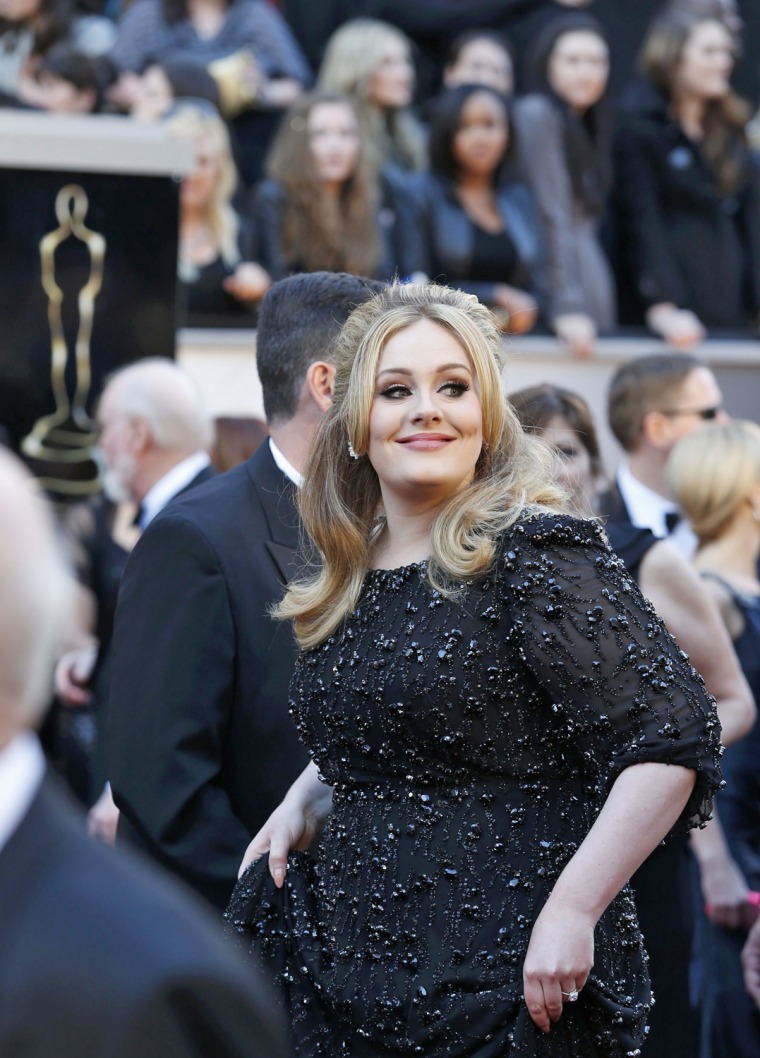 Image: Singer Adele arrives at the 85th Academy Awards in Hollywood
