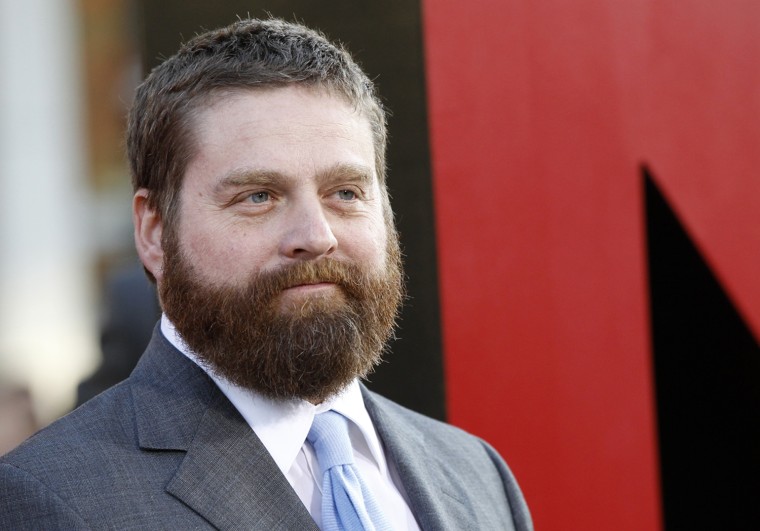 Image: Galifianakis poses at the premiere of \"The Hangover Part II\" at Grauman's Chinese theatre in Hollywood