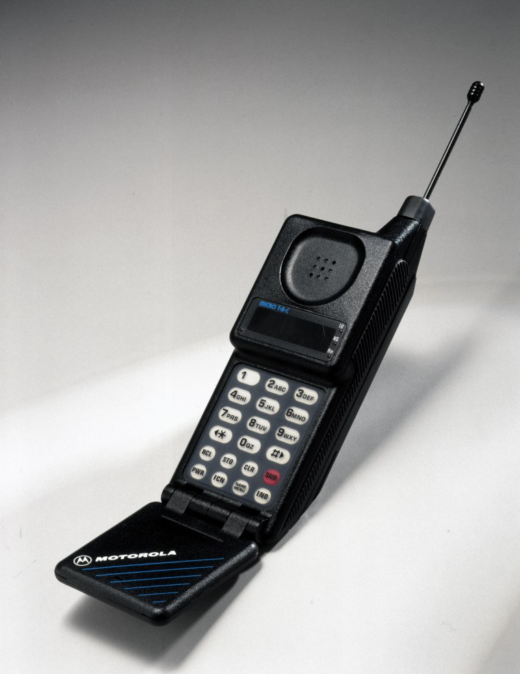 Image: Motorola MicroTAC cellular telephone, 1989.