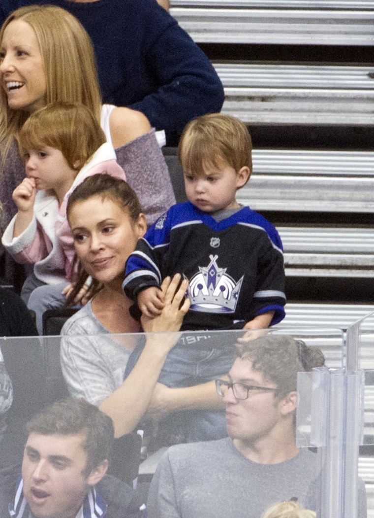 Image: Celebrities At The Los Angeles Kings Game