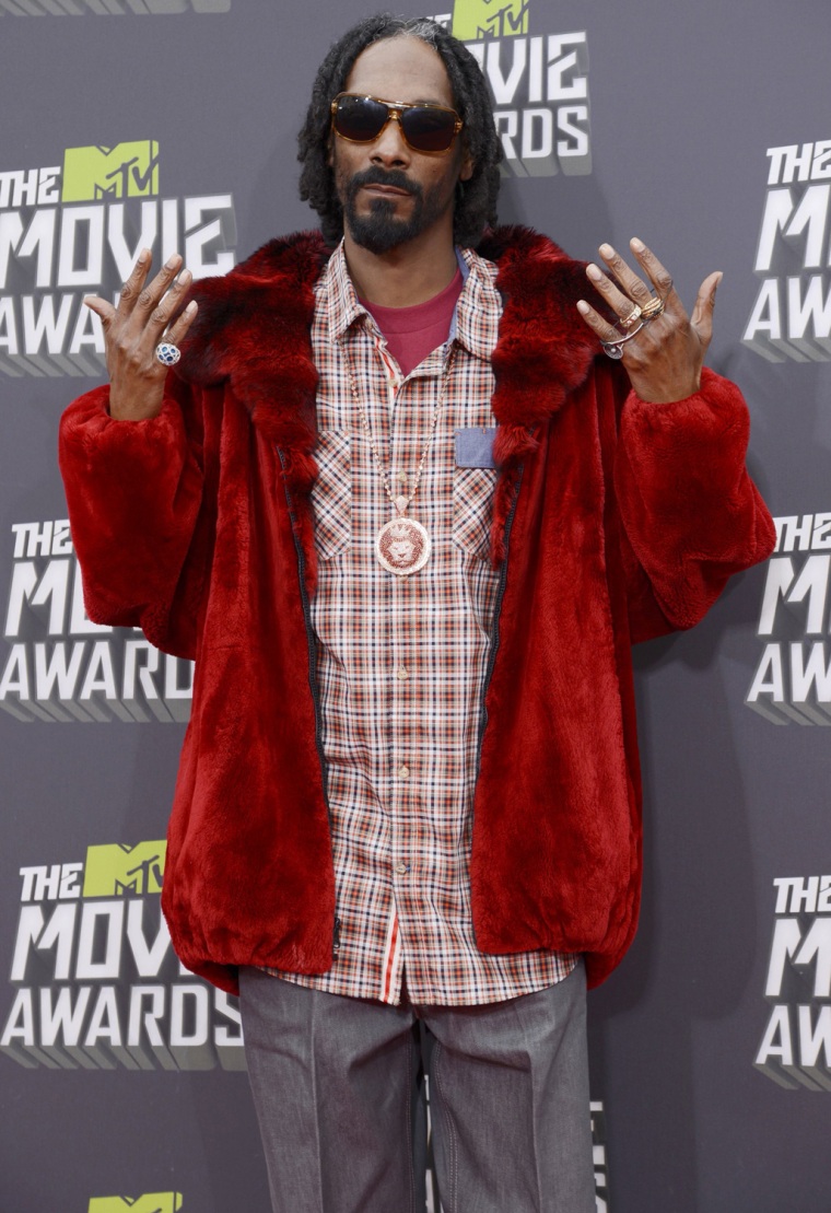 Image: Snoop Lion arrives at the 2013 MTV Movie Awards in Culver City