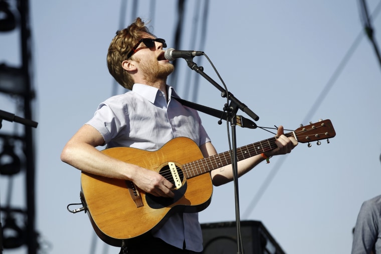 Image: Schultz of The Lumineers performs during the Coachella Music Festival in Indio