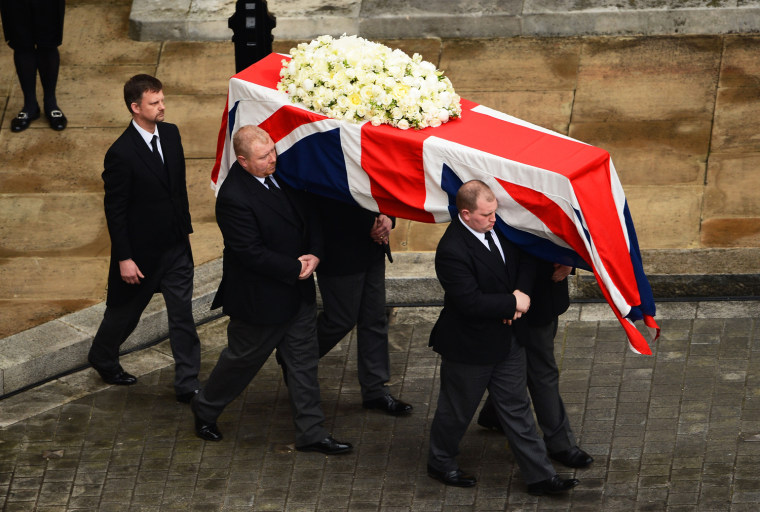 protestas funeral de margaret thatcher