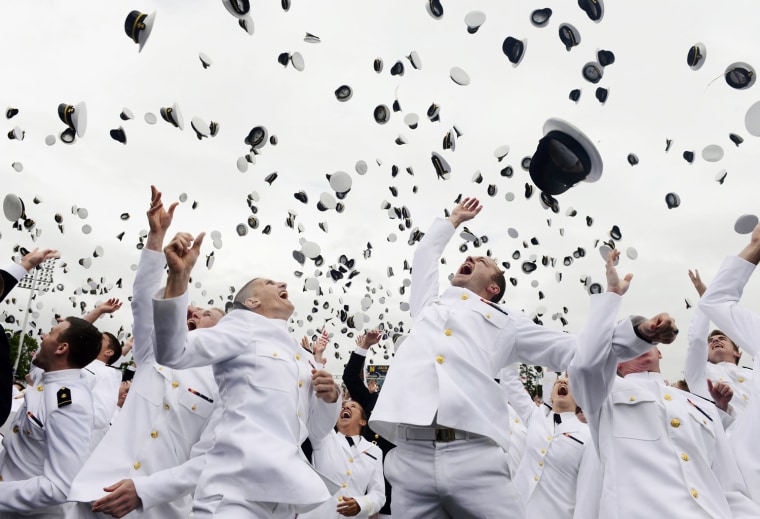 Image: US President Barack Obama delivers the commencement address for the United States Naval Academy