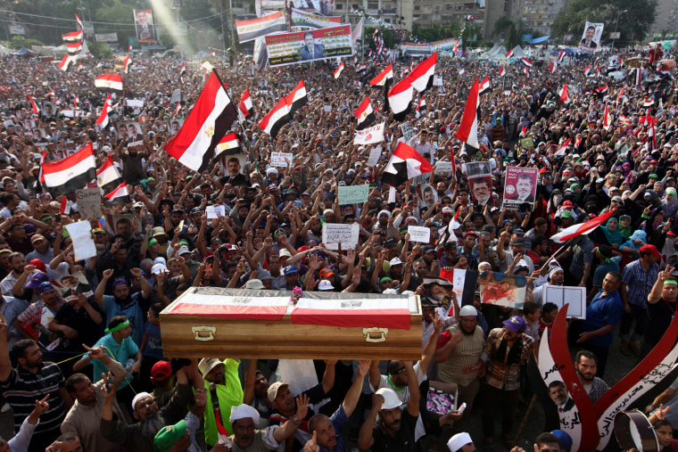Image: Supporters of ousted president Morsi