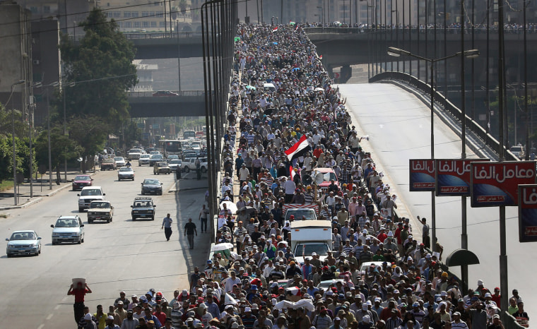 Image: Egyptians supporting ousted president Mohamed Morsi protest in Cairo
