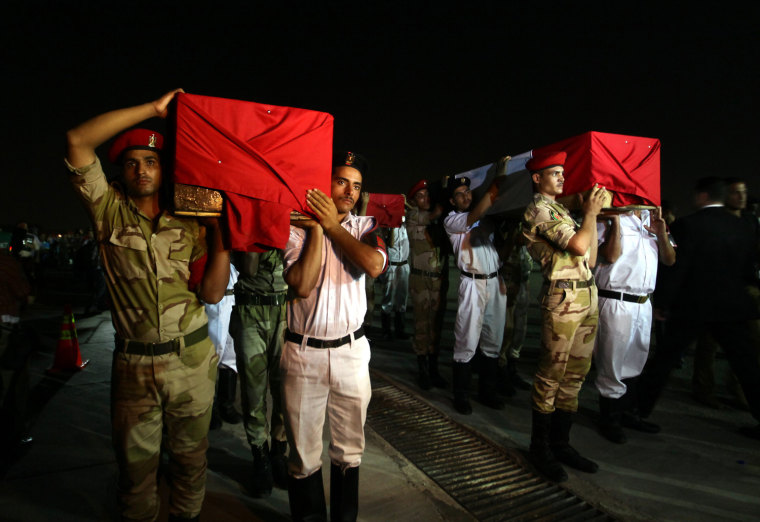 Image: Funeral of 25 police officers killed in Sinai