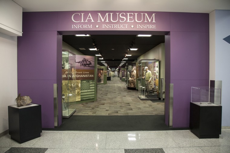 Saturday, July 29, 2013, in McLean, VA (John Makely / NBC News)
The CIA museum at the Central Intelligence Agency headquarters in McLean, Va.
\"Inform, Instruct, Inspire\"
The CIA Museum supports the Agency's operational, recruitment and training missions and helps visitors better understand CIA and its contributions to national security.