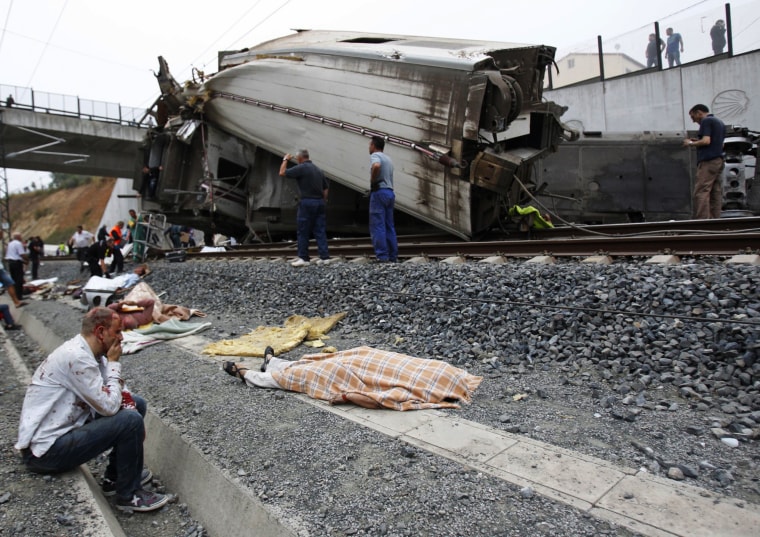 Image: SPAIN-RAIL-TRANSPORT-ACCIDENT
