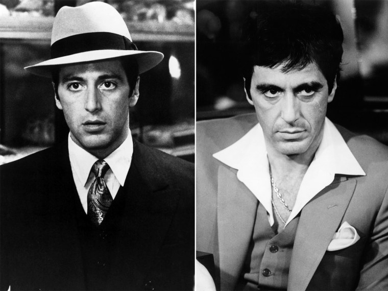 THE GODFATHER, Al Pacino, 1972
SCARFACE, Al Pacino, 1983. Â©Universal Pictures/ Courtesy: Everett Collection