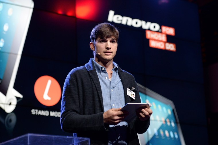 Image: Lenovo Names Ashton Kutcher Product Engineer; Launches Yoga Tablet At YouTube Space In Los Angeles