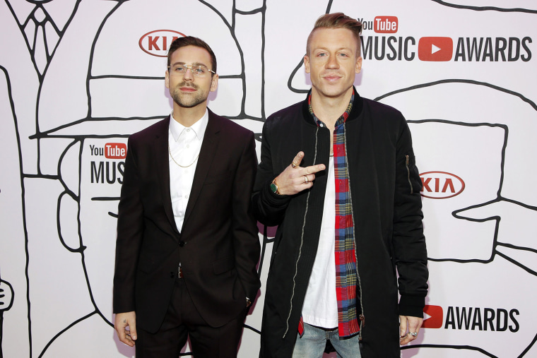 Image: Ryan Lewis and Macklemore attend the YouTube Music Awards in New York