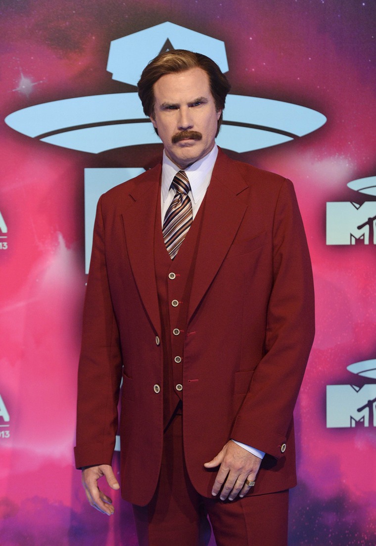 Image: U.S. actor Ferrell, appearing as Burgundy, arrives at the 2013 MTV Europe Music Awards in Amsterdam