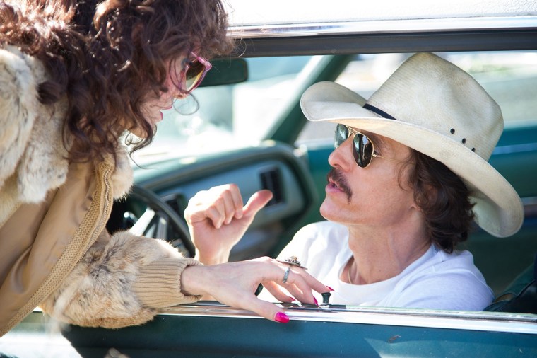 Jared Leto stars as Rayon and Matthew McConaughey stars as Ron Woodroof in Focus Features' Dallas Buyers Club (2013)