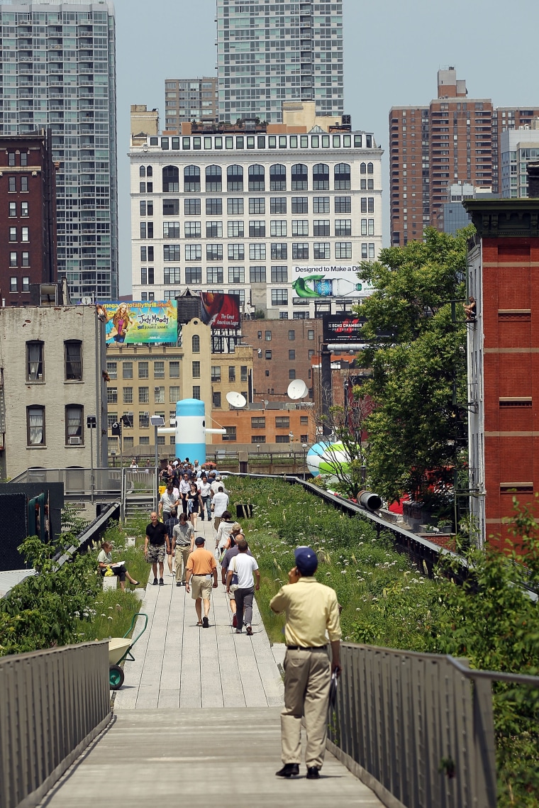 Second Section Of New York City's Elevated \"Highline\" Park Opens