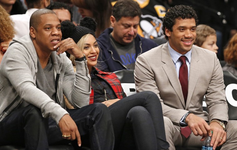 Image: Jay Z, Beyonce, Russell Wilson