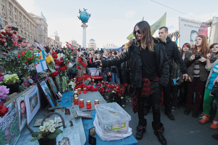 Image: BESTPIX: Jared Leto on Independence Square in Kiev