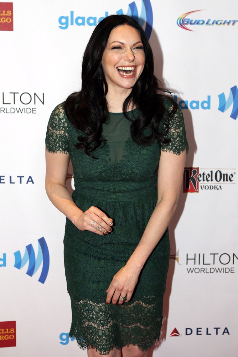 Image: Actress Laura Prepon attends the 25th Annual GLAAD Media Awards at The Waldorf Astoria in New York