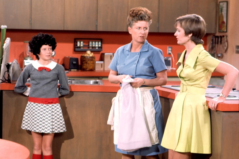 Image: Eve Plumb, Ann B. Davis, and Florence Henderson in season two of The Brady Bunch, 1971.