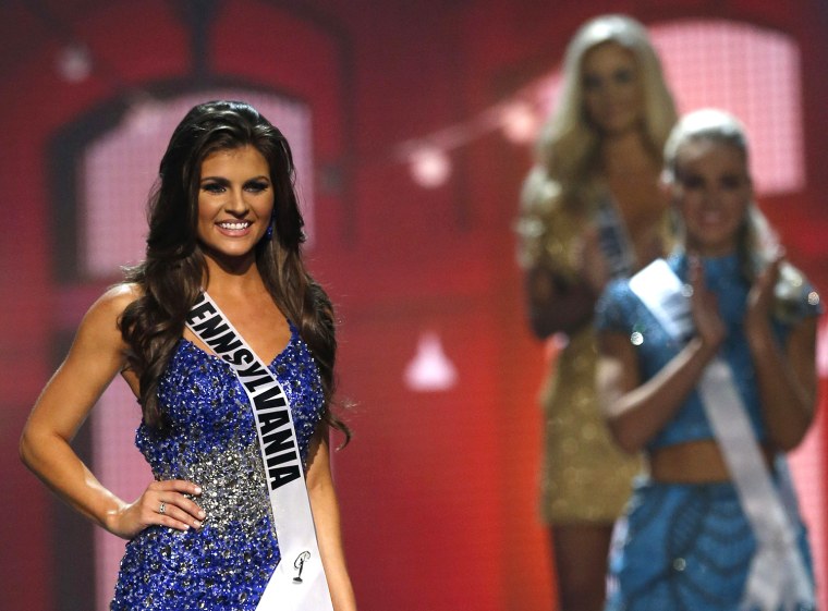 Image: Miss Pennsylvania Valerie Gatto poses during the 2014 Miss USA beauty pageant in Baton Rouge, Louisiana
