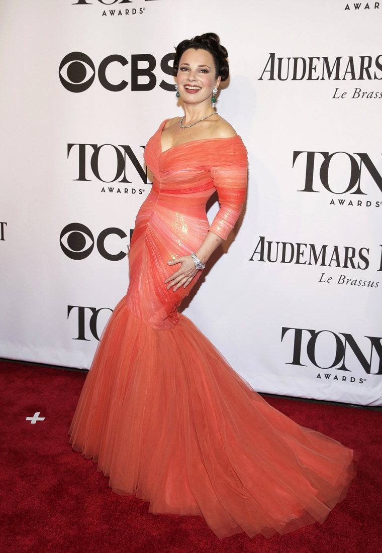 Image: Fran Drescher arrives for the American Theatre Wing's 68th annual Tony Awards at Radio City Music Hall in New York