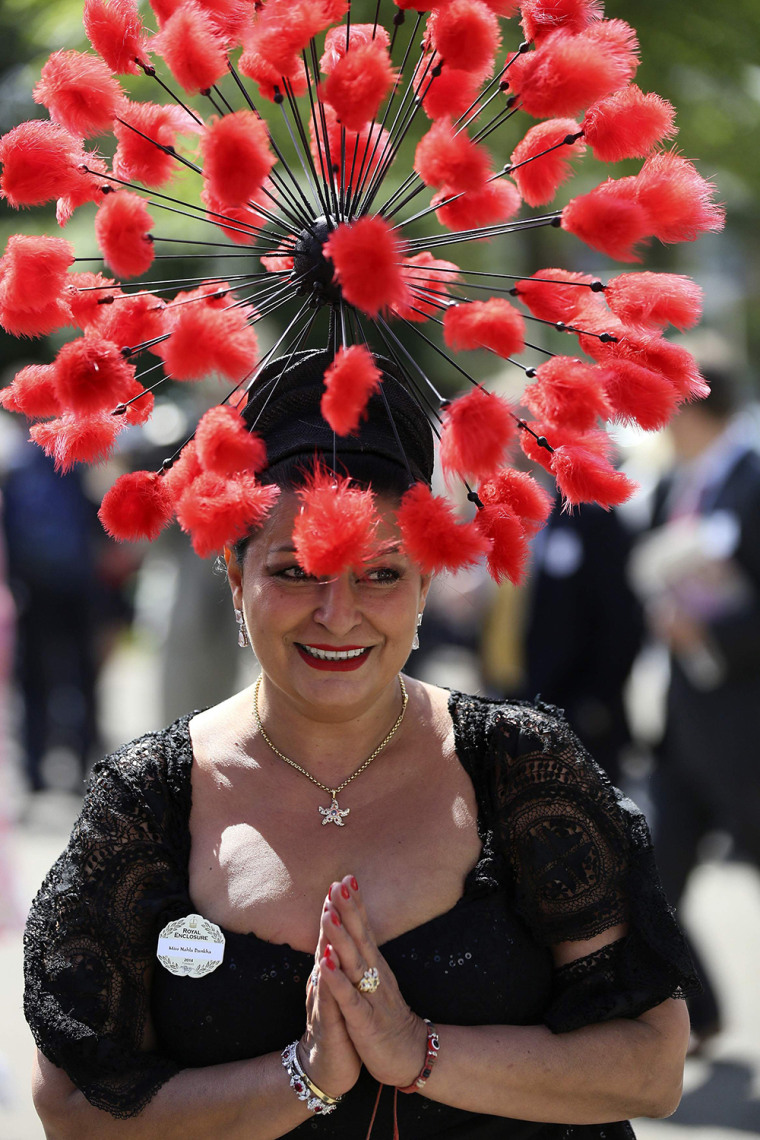 Image: Nahla Dankha poses on the first day of the Royal Ascot horse racing festival at Ascot