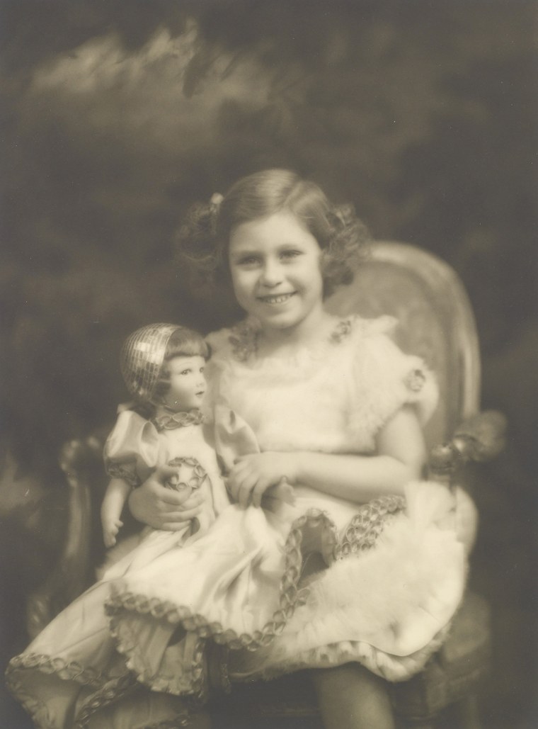 Princess Margaret with a Parisian doll