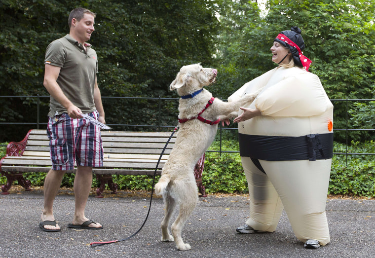 Image: BRITAIN-LIFESTYLE-OFFBEAT-SUMO-CHARITY