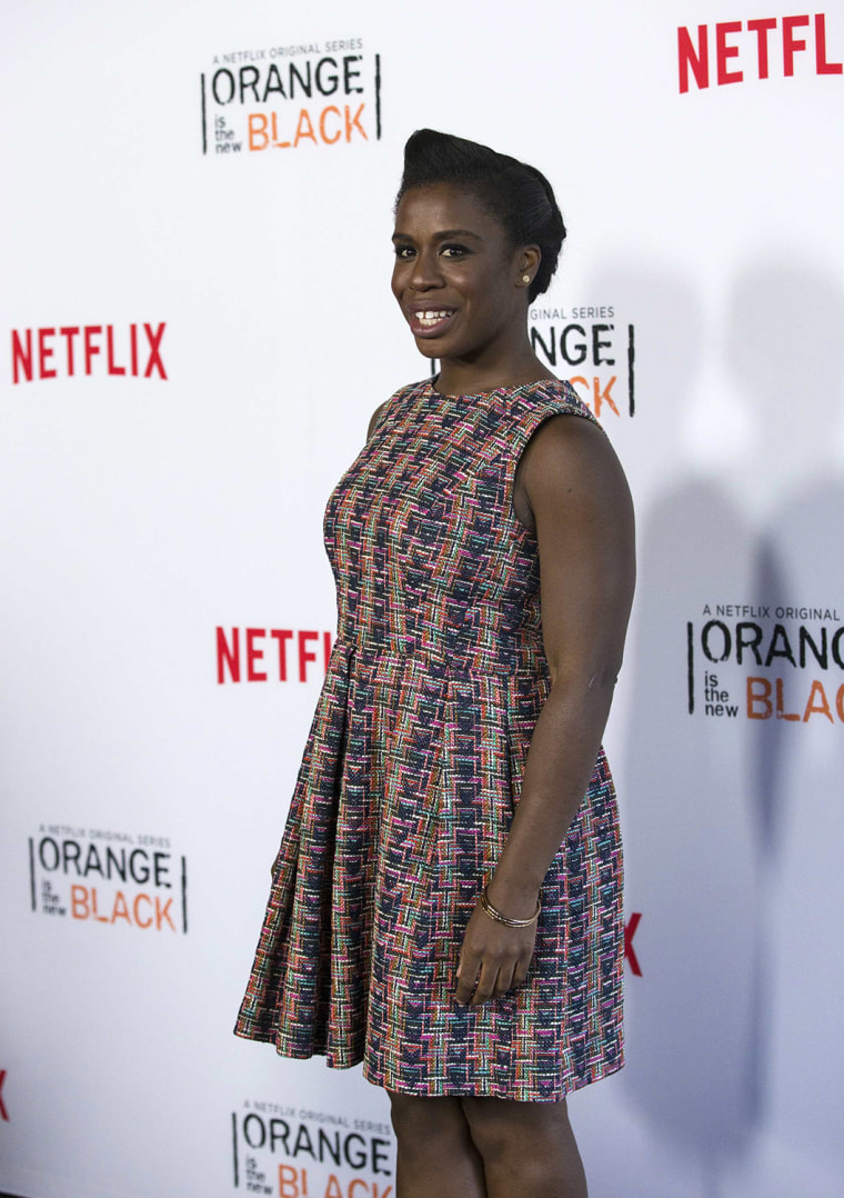 Image: Cast member Aduba poses at a For Your Consideration panel at the Directors Guild of America in Los Angeles
